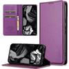 ZHOZEXIN Custodia a portafoglio per Google Pixel 8 Pro, in pelle PU, chiusura magnetica, flip cover con porta carte, custodia protettiva antiurto con cavalletto per Pixel 8 Pro （Viola）