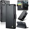 oiysrtoc Cover per iPhone 17 in Pelle PU Premium, Portafoglio con 3 Fessure Carte e Supporto, Blocco RFID, Chiusura Magnetica Custodia iPhone 17, Nero