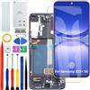 HLYGZX OLED Display per Samsung Galaxy S22+ Plus 5G S906B S906B/DS S906U S906U1 S906W LCD Display di ricambio Assembly Kit di riparazione (nero con cornice, con impronte digitali)