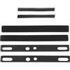 Create idea Barra spaziatrice per tastiera compatibile con tastiera meccanica 6.25U, barra spaziatrice in schiuma, 12 x 108 mm, striscia antipolvere 5 x 60 mm, silenziatore, cotone, nero