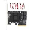 NutriEss Pci E a 5 Porte SATA 3.0 Card di espansione JMB585 Chip Trasferimento di Dati ad Alta velocità per sistemi informatici