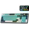 RK ROYAL KLUDGE Tastiera meccanica S98 con Smart Display e pulsante, top mount 96%, tastiera meccanica wireless BT/2.4G/USB-C, Hot-Swap, software, batteria massiccia, 98 tasti, layout US QWERTY