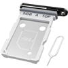 MMOBIEL Vassoio Porta Scheda Dual SIM Compatibile con Samsung Galaxy S26 - Sostituzione Supporto Scheda Doppia SIM - Incl. Estrattore e Anello di Gomma Impermeabile - Black