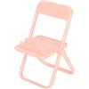 Risegun Porta telefono per sedia piccola Supporto mobile scrivania pieghevole ad angolo regolabile carino per decorazioni per la casa in plastica portatile leggero (Rosa)