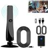 Caduola Rewave Antenna, Ventosa Antenna TV Plug Play Antenna TV Digitale Antenna TV Amplificata, Amplificata HD Digital TV, 50 Mile Range Canali Segnale Booster