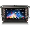 Erisin 8-Core 4GB+64GB 7 pollici Android 14 Autoradio Bluetooth GPS Navigatore per VW Polo 6R Crafter Amarok Caddy Transporter T6 Skoda Yeti CarPlay Android Auto WiFi 4G DSP DAB+ RDS OBD2 Canbus OPS