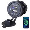 Generic Caricatore rapido per auto, caricabatterie intelligente PD per auto, ricarica rapida, doppia porta | DC 12/24 V caricabatterie per auto, porta USB per caricabatterie da auto per telefoni e computer