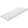 VILLCASE Tastiera Wireless Layout Ebraico per Computer Bianco in Abs, Tasti Silenziosi e Confortevoli per Ufficio e Uso Professionale