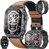 SGDDFIT 2024 Nuovo Smartwatch Uomo con Chiamate Bluetooth, 1,96'' AMOLED Orologio Fitness con 24/7 Monitor Temperatura Corporea Sonno e Cardiofrequenzimetro, SpO2, Orologio Sportivo 5ATM iOS Android (Nero)