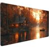 Generic Tappetino Mouse xxl 90x50x0.3 CM Impermeabile Tappetino Gaming Pesca per Tastiera Mouse Wireless Pc Portatile, Mousepad Barca Cucire Bordi Base in Gomma Antiscivolo, Accessori Scrivania model-3027