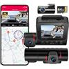 LINGDU Dash Cam Auto 4K+1080P+1080P 3 Canali Dash Cam Anteriore Posteriore Interno con Scheda SD da 64GB,WiFi GPS Videocamera Auto con Visione Notturna IR,Comando Vocale,Monitoraggio Parcheggio