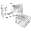 ASRock Steel Legend SL-1000GW - Alimentatore modulare completo ATX3.1 PCIe5.1, 80 Plus, Gold & Cybenetics Platinum, con cavo Dual Color 12V-2x6, condensatore giapponese White Edition