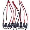 JZK 10 pezzi Cavo di alimentazione CC con connettore maschio da 5,5 mm x 2,5 mm a filo nudo, adattatore alimentazione 12V/24V 18AWG di ricambio per telecamera sicurezza CCTV, DVR, striscia LED