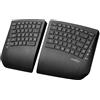 Perixx PERIBOARD-624B US, tastiera wireless ergonomica divisa - separazione fino a 9 m - angolo di inclinazione regolabile - tasti a membrana a basso profilo - nero - inglese americano