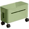 Generic Scatola organizer per cavi, da tavolo, con ruota, per riporre i cavi di ricarica da tavolo, per la casa, gestione ordinata dei cavi, facile accesso, design multiuso, accessorio per la casa per