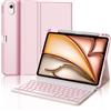 IVEOPPE Cover Tastiera per iPad Air 11 M4 2026/M3 2025/M2 2024 11 Pollici | Keyboard 7 Colori Illuminato Magnetico Staccabile, Italiano QWERTY, Custodia Tastiera Bluetooth con Portapenna, Rosa chiaro