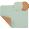 OLYCRAFT 3pz Tappetino per mouse bifacciale Verde Chiaro Tappetini per mouse rettangolari in pelle di sughero Tappetino morbido da scrivania per scrivere per ufficio casa laptop tavolo - 24x30cm