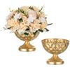 Sziqiqi Vaso Urna Oro per Matrimonio: 15.5 cm Vasi per Centrotavola Set of 2 - Vasi urna in metallo per Composizioni Floreali Fioriere Vintage Vaso per Feste Compleanni e Anniversari
