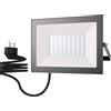 Allin Faretto LED per esterni con spina, 30 W - 6500 K, 3000 lm, super luminoso, IP65, impermeabile, faretto con cavo connettore lungo 300 cm, luce di inondazione per giardino, cortile, garage