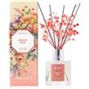 Airkeep Profumatore per Ambienti English Rose, Profumatore per Ambienti con 8 Bastoncini di Fragranza, Diffusore di Fragranze per Bagno, Appartamento, Decorazione Della Casa, 100ml