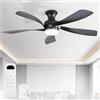 Sofucor 132 cm Ventilatore da Soffitto LED con Telecomando | Timer, 6 Velocità, 3 Regolazioni di Colore, Reversible DC, Silenzioso, per Camera da Letto, Cucina, Soggiorno