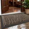 DEXI Zerbino Ingresso Esterno 40 x 60 cm, Tappeto Ingresso Interno Antiscivolo Impermeabile, Zerbini Assorbente Lavabile per Ufficio, Giardini, Balcone, Marrone