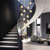 KJLARS Lampadario di cristallo moderno Lampadario a sospensione LED Goccia di pioggia Luci a sospensione Plafoniera alta per soggiorno Sala da pranzo Corridoio Scala Scala G4 Lampadine (14 luci)