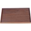 Buachois Vassoio da Portata in Legno, 30/35/40 Cm Marrone Piatto da Tavola Rettangolare Quadrato Decorazione in Legno di Noce Frutta Tè Piatto da Caffè Per Ristorante Home Bar(35x25cm)