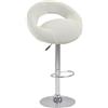 Generic Rotondo Copri Sgabelli Alto con Schienale Cavo 4/2/6 Pezzi, Girevoli Coprisgabello da Bar Lavabile, Elasticizzato Coprisedie Fodere per Sgabelli Rotondi da Bar(White,1PCS)