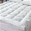 tuphen Topper per materasso matrimoniale, trapuntato, con tasca profonda 45,7 cm, morbido e traspirante, migliora il comfort e supporta un sonno ristoratore (bianco, 90 x 190 cm)