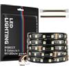SEZO 5050 RGBCCT Striscia LED 5 in 1 RGB+Bianco Caldo 3000K-6000K 24V 5M 60LEDs/M IP65 Impermeabile RGBW RGBWW Super Luminoso LED Band per L'illuminazione di Casa e in Camera da Letto