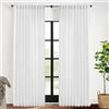 XTMYI Tende bianche in lino e cotone velato con occhielli, lunghezza 228 cm, con passanti e ganci, per camera da letto, 2 pannelli, larghezza 178 cm