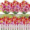 Criveple 12 Mazzi Fiori Artificiali per Esterni Piante Finte Resistenti ai Raggi UV in Plastica Fiori Finti per Interni ed Esterni Fioriere da Appendere da Giardino Finestra Decorazione Domestica (Colore D)