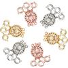 SUNNYCLUE 3 Colori Collane Chiusura A Strati Connettori Fiore Multi-Filo Distanziatori Fermagli Scorrevoli Separatore in Ottone per Braccialetti A Strati Collane Impilabili Gioielli