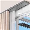 Generic Binario per Tende A Doppia Fila Binario Tende Soffitto Scorrevole Ultra-Smooth con Rulli Silenziosi per Stanze Camper Tende da Doccia Camere da Letto E Finestre(Grigio,2.5m)