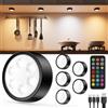 Vloee 2400mAh Faretto Ricaricabile Telecomando, Luce Vetrina RGB Senza Fili | Ricaricabili, Dimmerabile, Timer, Colorata, Magnetica Luci LED Armadio Senza Fili a Batteria per Sottopensile Cucina, Mensola