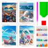 LUCKNIGHT Diamond Painting, Diamond Painting Kit Completo, Disegni con Perline da Attaccare, Quadro Diamantato per Adulti con Tema Marino, Ideale per Decorare Le Pareti di Casa, Dimensioni 30 x 40 cm