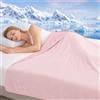 Yanghad Coperta Rinfrescante 150x200 cm, Q-Max >0,4 Coperta Refrigerante Letto, Copriletto Estivo Singolo Double Face, Leggera Traspirante Anallergica, Coperta Estiva Matrimoniale (Rosa)