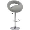 Generic Rotondo Copri Sgabelli Alto con Schienale Cavo 4/2/6 Pezzi, Girevoli Coprisgabello da Bar Lavabile, Elasticizzato Coprisedie Fodere per Sgabelli Rotondi da Bar(Light gray,1PCS)