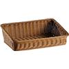 COMFOLIVING Cesto portaoggetti in rattan, 40 x 30 x 12 cm, rettangolare, inclinato, in, intrecciato a mano, vassoio portaoggetti in rattan per cucina, tavolo, armadio