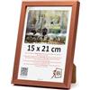 3-B - Cornice portafoto modello Mega in rame rosso - 15 x 21 cm (formato A5) - con vetro acrilico, per foto, documenti e legno
