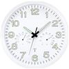 VIVILINEN Orologio da parete radio luminoso con indicatore di temperatura e umidità, orologio da parete senza rumore, moderno, per soggiorno, cucina, camera da letto, ufficio