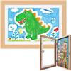 Cutefat 2 Pezzi Cornici per Disegni Infantili A4, Cornici per Disegni dei Bambini, Apribili per Disegni dei Bambini Formato con Apertura Frontale per Appendere o Esporre Disegni dei (Legno)