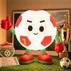 FAMIDUO Luce Notturna Calcio per Bambini, Lampada Silicone Alimentare Senza BPA Calciatore Numero 7 Rosso Verde, LED RGB Dimmerabile con Timer, Idea Regalo Compleanno Ragazzo e Tifosi, USB-C