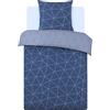 VISION Hugo Blu - 100% Cotone - Set Copripiumoni reversibile 140 x 200cm con 1 federa 65 x 65cm per letto singolo - Tessuto morbido e confortevole - Certificate Oeko-Tex