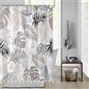 Bovlleetd Tenda da Bagno Bohémien Tenda da Doccia Impermeabile Arte Astratta con Nappa Mid-Century Pianta Tropicale Doccia Tenda Vasca da Bagno Tenda Decorativa con Gancio 180x180cm