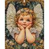 Taxpy 11Ct Kit Punto Croce Cross Stitch Embroidery Ricami,Bambino Angelo 40X50Cm Schemi Quadri Set Ricamo Punto Croce Kit Da Ricamare Principianti Starter Prestampato Stampato