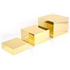 PEUTIER Alzate per Buffet, 3 Pezzi, Acrilico Dorato, 15,2x17,7x20,3cm, Elegante e Pulito