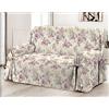 HomeLife - Copripoltrona a Fiori con Laccetti in Cotone, 100% Made in Italy | Elegante Salvapoltrona con Lacci - Telo in Cotone Protettivo, Copertura e protezione da polvere, macchie ed usura - Rosa