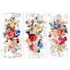 PLIGREAT 3 fogli fiori vintage strofinare sui trasferimenti per mobili Sfregamento architettonico europeo su adesivi Decalcomanie di trasferimento floreale acquerello per scrapbooking decorativo